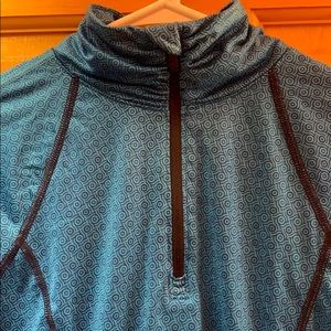 NWOT Lole quarter zip long sleeve blue top